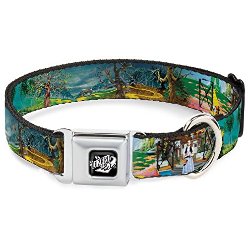 Collier pour chien réglable 33-43 cm motif Magicien d'Oz sangle large