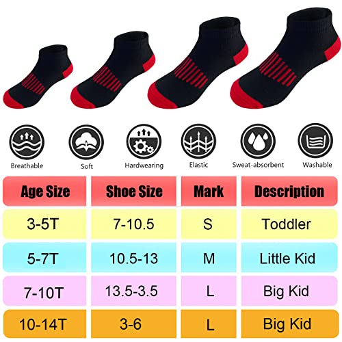 Boy Socks 24 Pairs Ankle Athletic Cotton Socks Half Cushioned Low Cut Sock Ankle Athletic Cotton Sock2