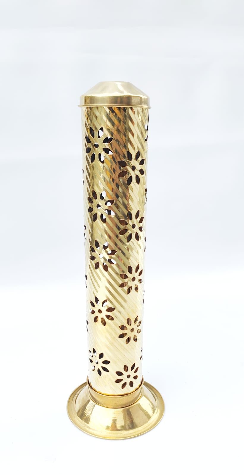 ARTICO HANDICRAFTS Brass Incense Holder with ASH Tray/Incense Stick Stand/Holder with Dust and Burn Safety Ash Catcher