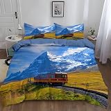 Funda Nórdica Cama 90-180 x 220 cm Reversible, Marrón Caoba