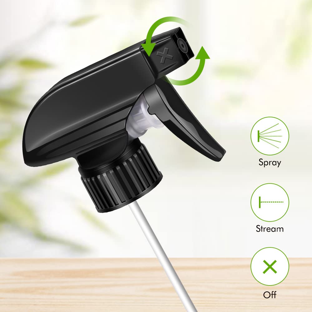 Lot De 5 Buses De Pulvérisation Noires De Rechange - Pour Flacons Pulvérisateurs En Verre De 236,8 G Et 473,6 G