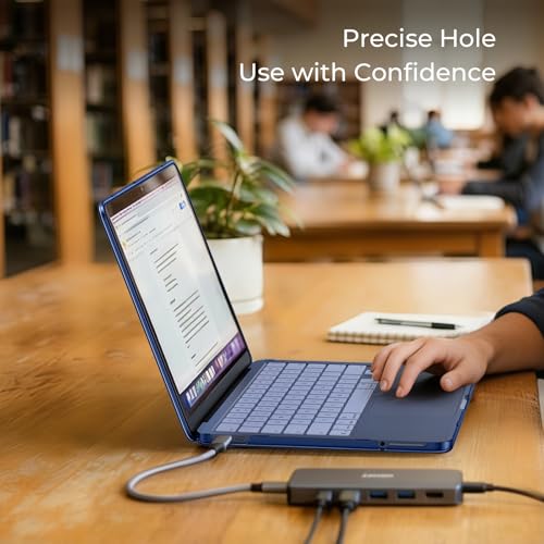 Image of EooCoo Compatible with Apple 2026 MacBook Neo Case 13 inch Mac Laptop A3404 with A18 Pro Chip, Transparent Hard Shell & Keyboard Skin Cover & Laptop Screen Protector - Crystal Indigo