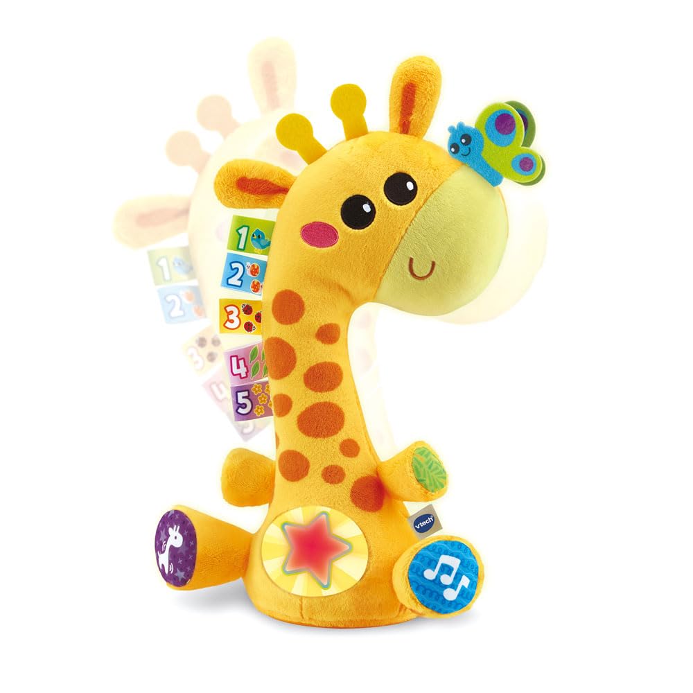 VTech - Ma Girafe Moov & Groov - Jouet Bébé Qui Danse et Répète Tout - Girafe Peluche Interactive Qui Parle et Chante - Éveil Musical, Motricité Bébé - Cadeau Enfant Dès 1 an - Contenu en Français