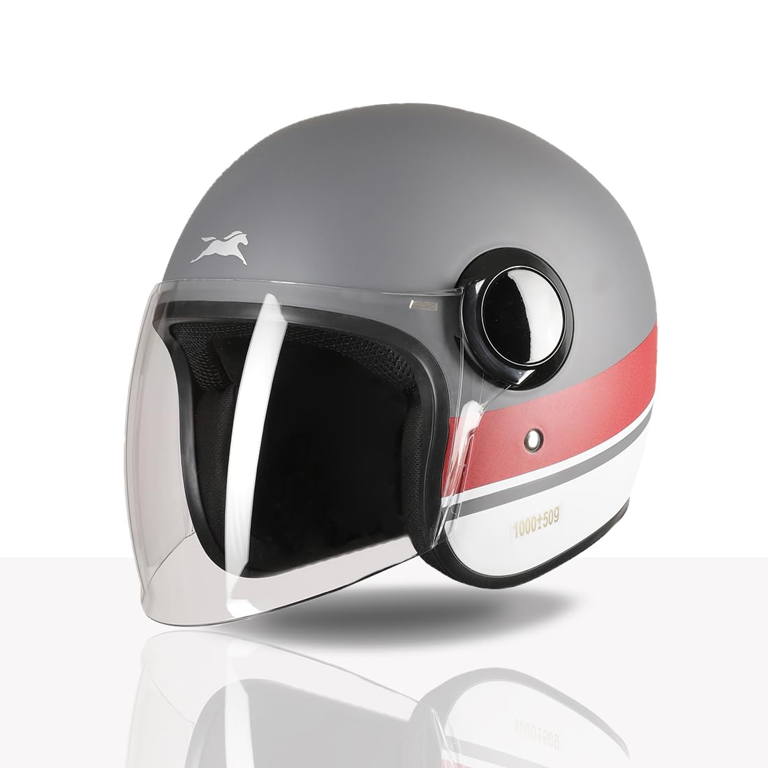 TVS Silk Route Helmet for Men & Women | Vintage Open Face Helmet with Clear Visor | ISI & DOT Certified | ABS Shell | EPS Liner | Retro Stylish for City & Highway Riding-image-13