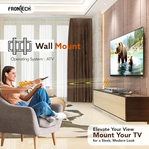 Image of FRONTECH 60.96 cm (24 inch) HD LED TV | 1366x768 Resolution | 20W Sound Output | Multiple Ports | Black Glossy Finish (TV-0021)
