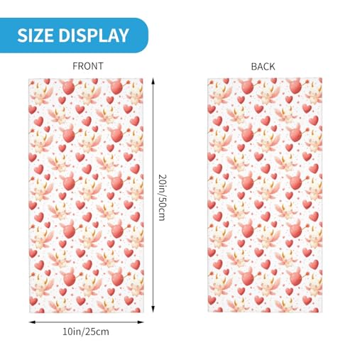 Neck Gaiters for Men Women - Pink Fairy Heart Print Head Scarf Balaclava Face Neck Scarf Mask Cover Bandana2