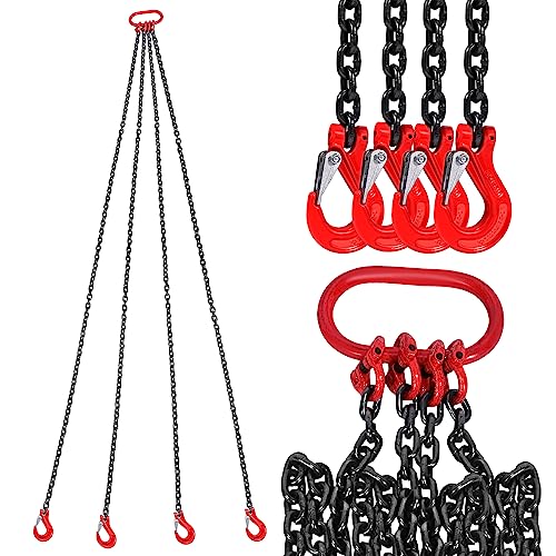 Yontwe Chaîne de Levage de l'industrie 2T 2m 4 Chaînes Élévateur de Tambour à chaîne pour Grue de Chariot élévateur Chaîne avec Crochets