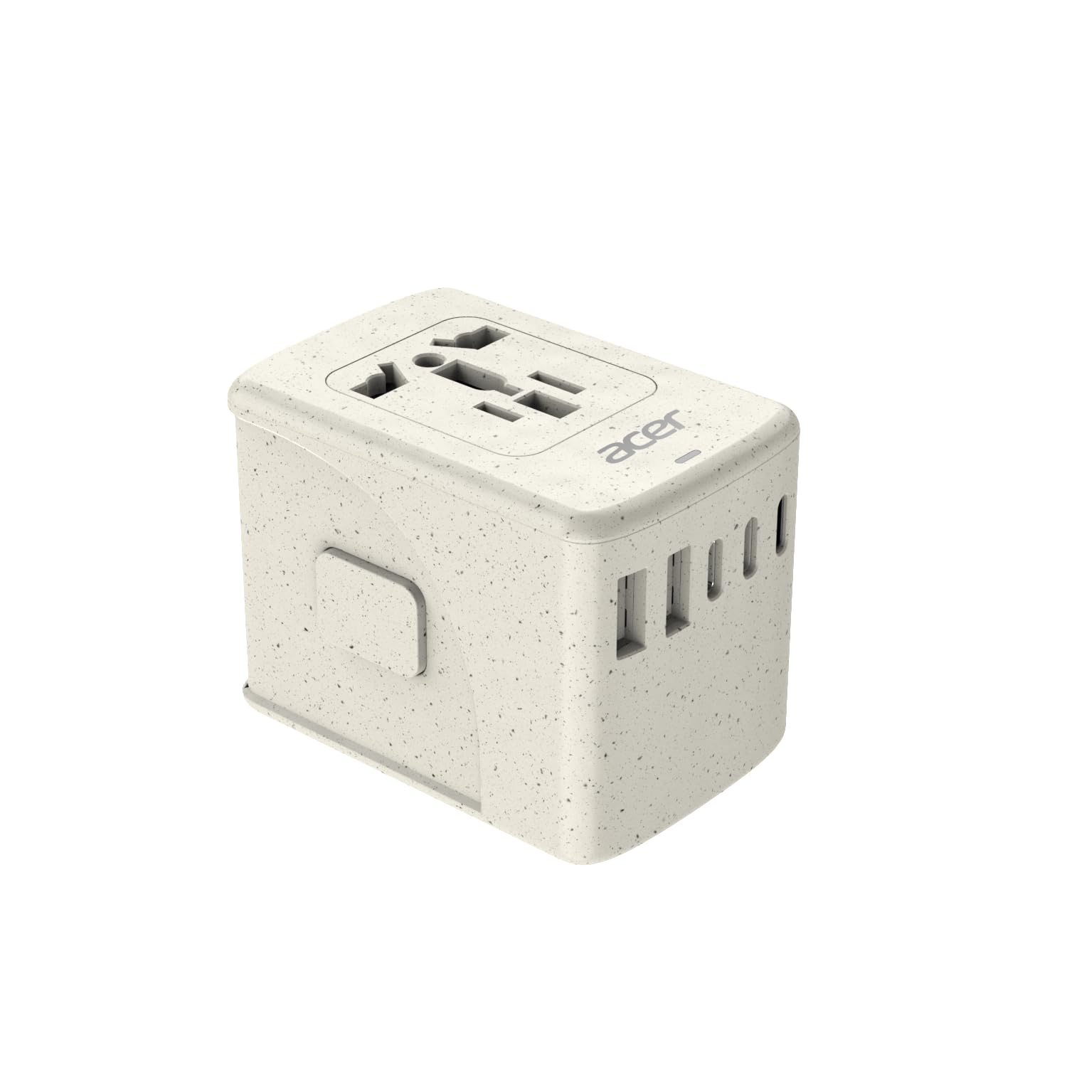 Acer Adattatore universale 5 porte USB (3 USB-C, 5,8A) per USA, Europa (UK, Francia, Germania, Spagna). Tipi C, E, F, G, I, L, A. Giallo paglia.