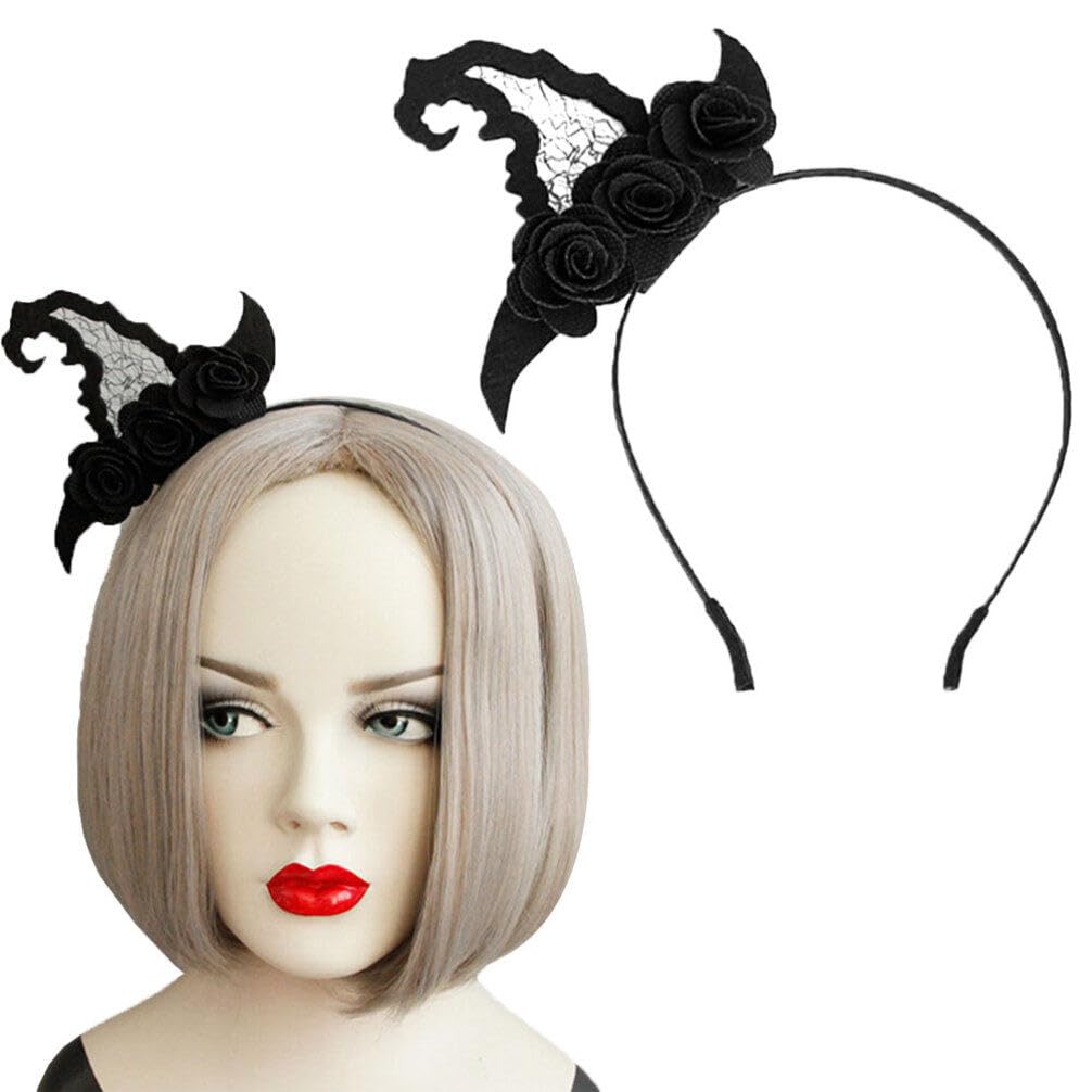 FRCOLOR Halloween Headband Small Witch Hat Headband Witch Hat Hair Band Witch Costume Headwear Witch Hair Accessories for Halloween Party Performance - Image 3