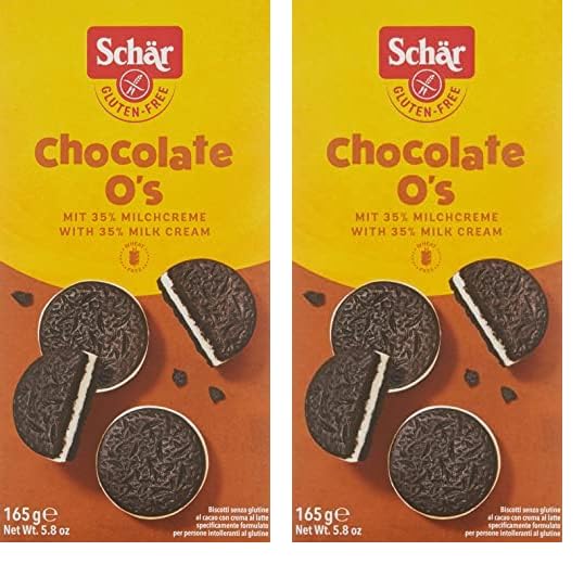 Schär Chocolate O's Kakaokekse, 165 g (Packung mit 2)