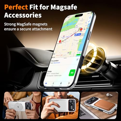 Image of for iPhone 17 Pro Max Case,Slim Design Compatible with MagSafe,Strong Magnetic Shockproof Military-Grade Protection for Screen & Camera Cover Case for 17 Pro Max,White