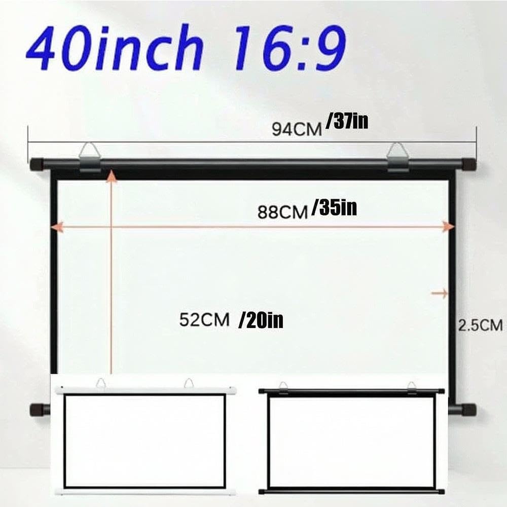 Pantalla De Proyector para Camping Pequeña Pantalla Portátil para Coche