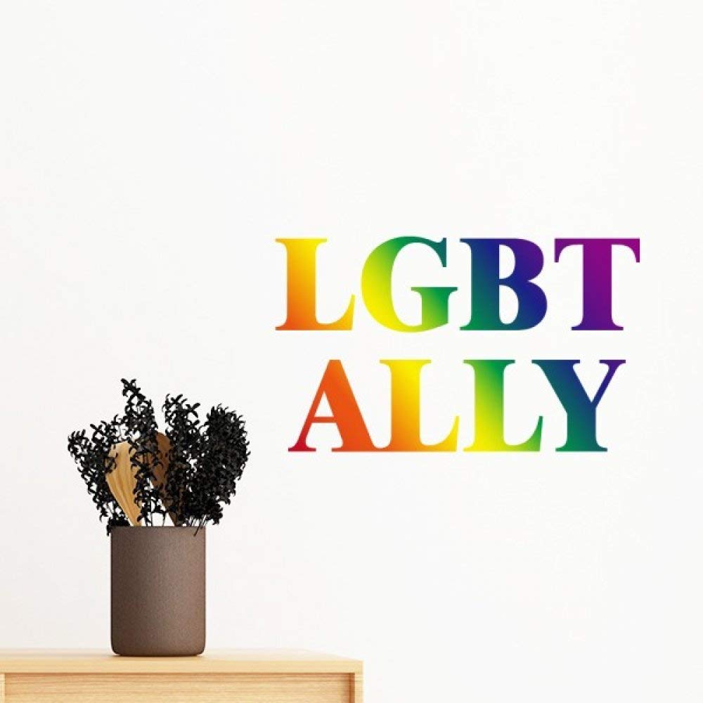 Sticker mural LGBT arc-en-ciel de 70cm pour decoration de chambre
