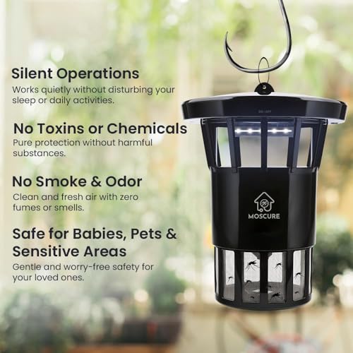 Image of Indoor & Outdoor Mosquito Trap Combo | 365nm MLID Indoor & Outdoor Insect Trap | Chemical-Free, Odor-Free | Safe for Kids & Pets | Home, Balcony & Garden Protection