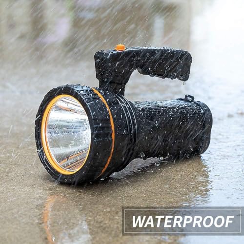 MAYTHANK Lampe Torche Led Ultra Puissante USB C Rechargeable Grande 4 batterie 10000mah, Lampe de Poche Longue Portée 800M Lumens élevés, Grosse Piles Portable avec bretelle, pour la maison/plein air – vue 4