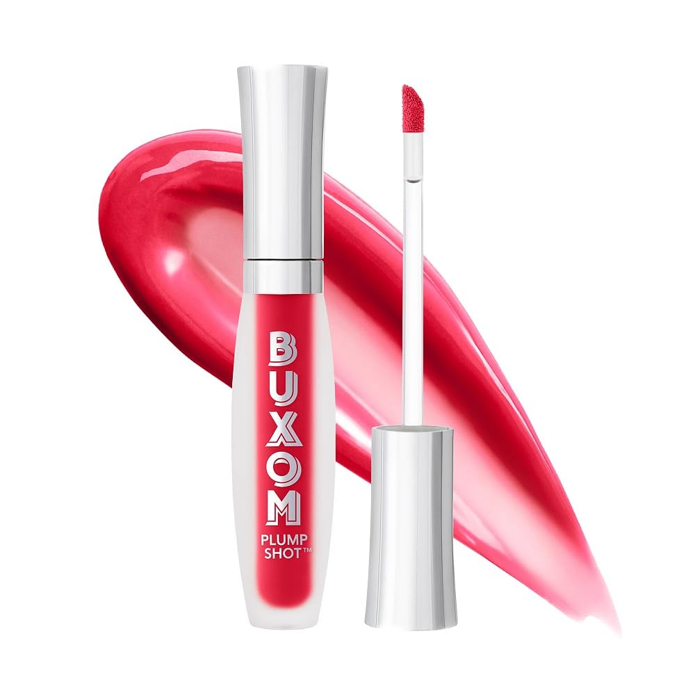Buxom Plump Shot Peptide-Infused Lip Serum, Lip Plumping Gloss, Formulated with Advanced Peptides, Hyaluronic Acid, Avocado & Jojoba Oil