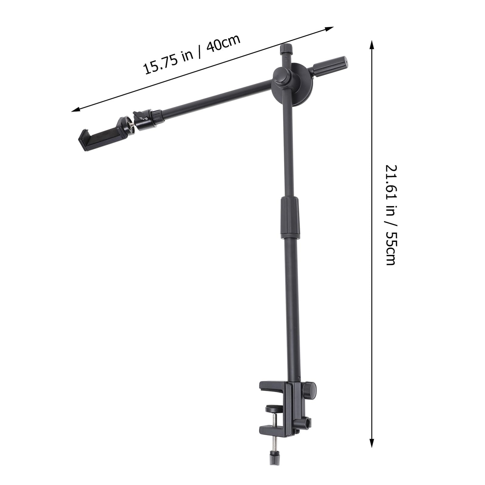 DOITOOL Soporte para Teléfono Móvil Brazo Articulado y Almohadilla Antideslizante de Silicona, Soporte Ajustable para Escritorio y Cama en Color Negro