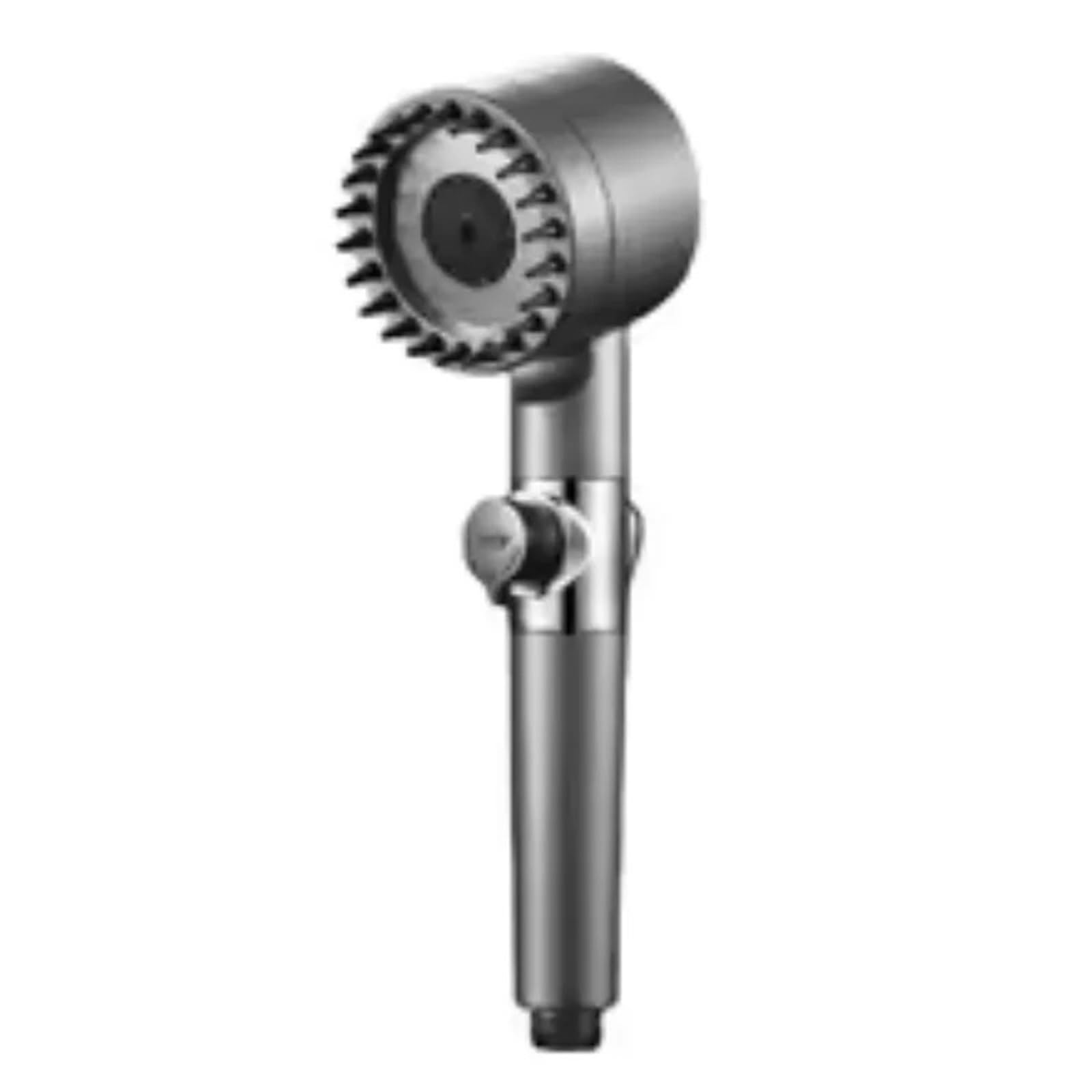 Mdsrfgn 1Pcs Light Gray Shower Head Shower Head High Pressure Rain Faucet With Massage Brush Hand Set Bathroom Accessories