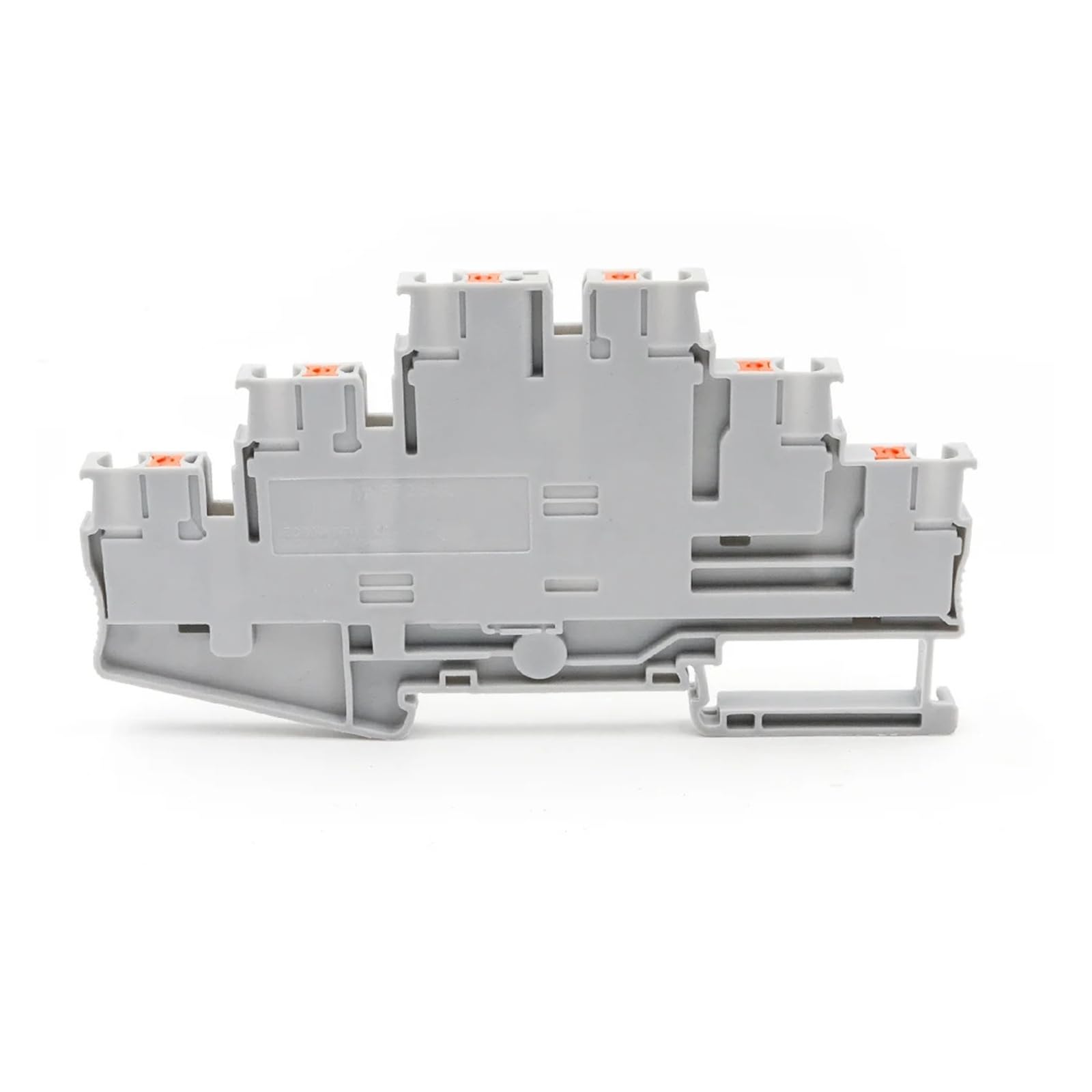 10-teiliger dreilagiger DIN-Schienen-Anschlussblock, kompakte Federklemme, 2,5 mm², elektrischer Kabelverbinder(PT 2.5-3L-GRAY)