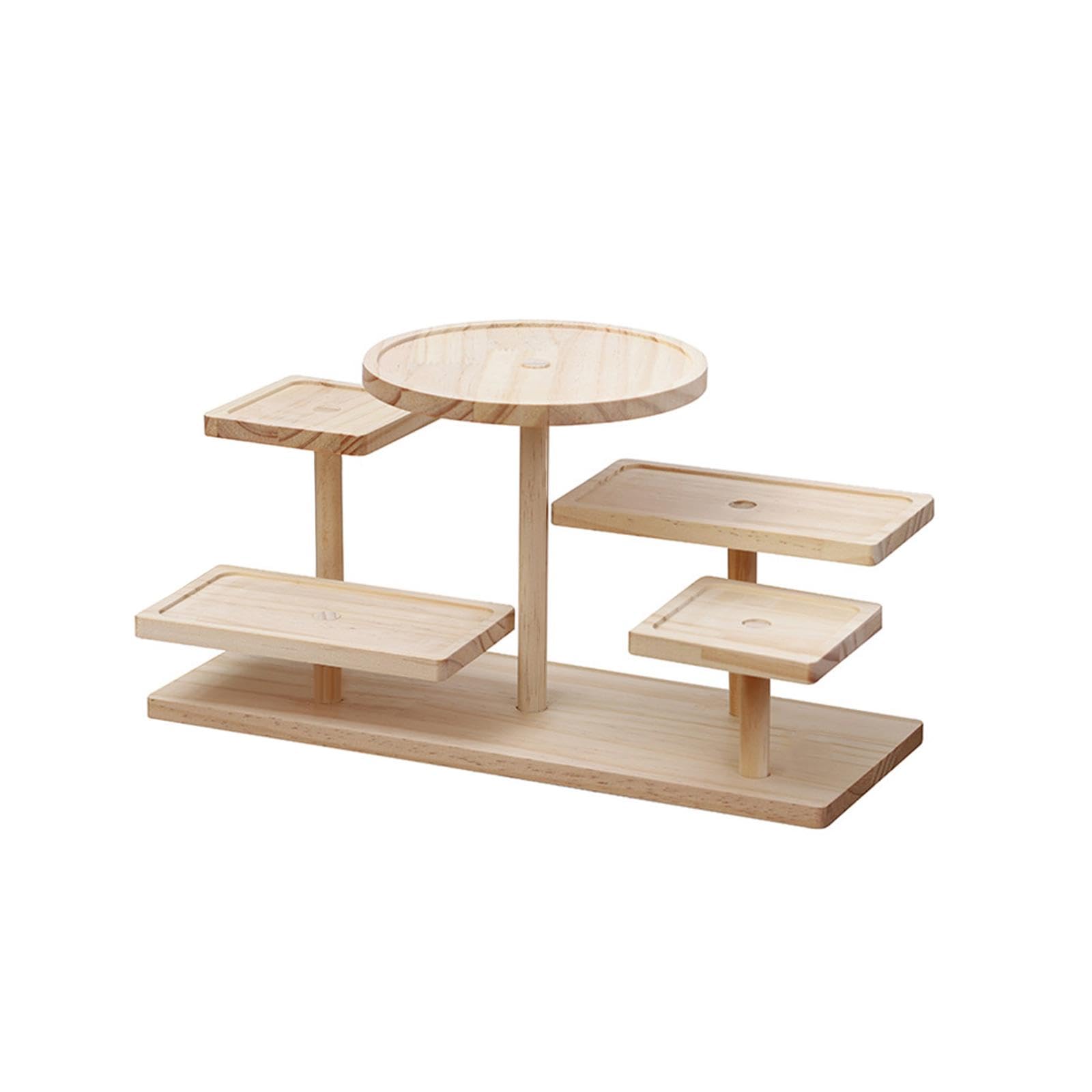 Soporte de Madera para Pasteles, Torre para Cupcakes, Soporte para Postres, Soporte de Varios Niveles para Cumpleaños Y Graduaciones, 38CM