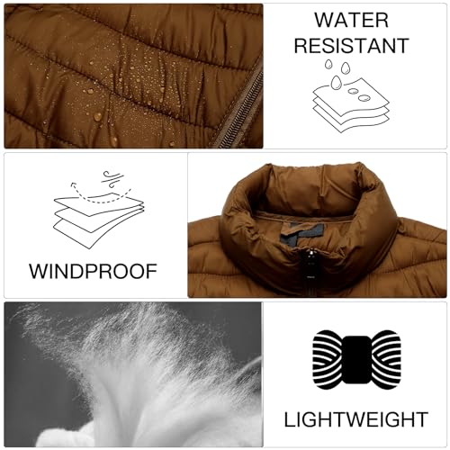 Men's Lightweight Puffer Vest Water-Resistant Golf Outdoor Winter Sleeveless Puffer Vest3