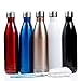 Sfee 25oz Vacuum Insulation Water Bottle - Double Wall, BPA-Free, Stainless Steel, Leak Proof-Large Cola Sports Travel Bottles Cup Perfect for Outdoor, Fitness, Camping+Cleaning Brush(Dark Blue)