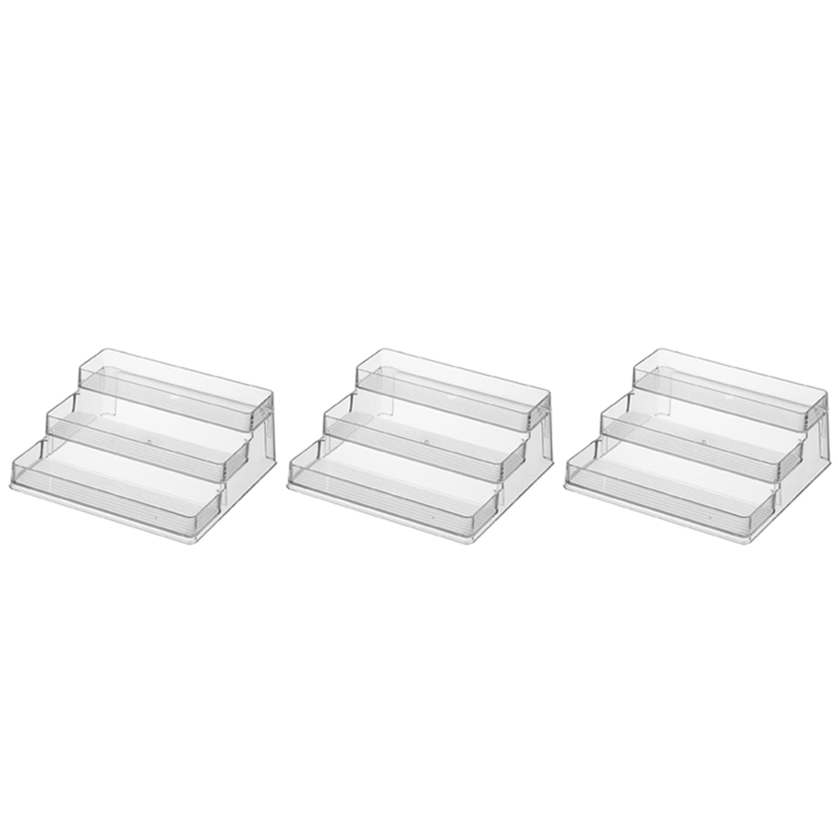 Hndhbfgrt 3X Spice Rack Kitchen Pantry Step Shelf Cabinet Organizer, Spice and Food Kitchen Cabinet Pantry Shelf