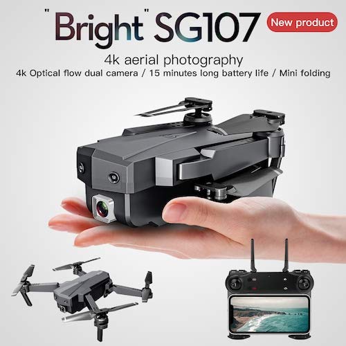 HaiMa Sg107 Biembo Quadcopter Quadcopter Quadcopter Per Elicotteri Wi-Fi Fpv Rc Pieghevole Con Posizionamento Del Flusso Ottico Della Telecamera Hd - Doppia Fotocamera 1080P Con Box China
