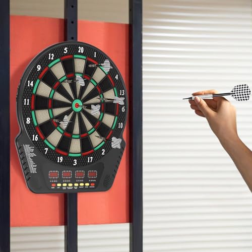 Cible de fléchettes électronique avec affichage LED et 6 fléchettes - 7