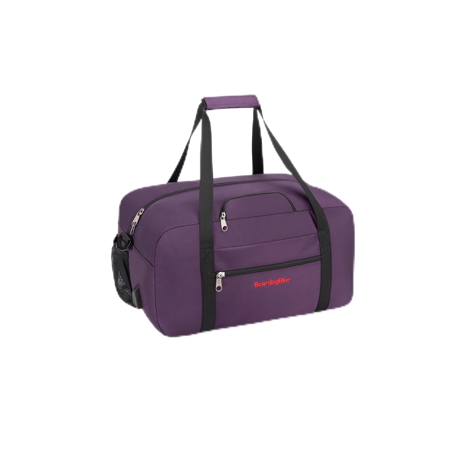 17” personal item under seat duffel bag with pillow for United Airlines (Purple)