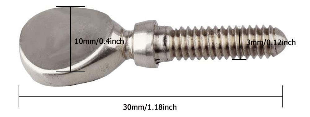 Vis De Serrage Pour Saxophone Et Clarinette - Lot De 2 Pièces En Métal Argenté - Longueur 30 Mm, Diamètre 4 Mm