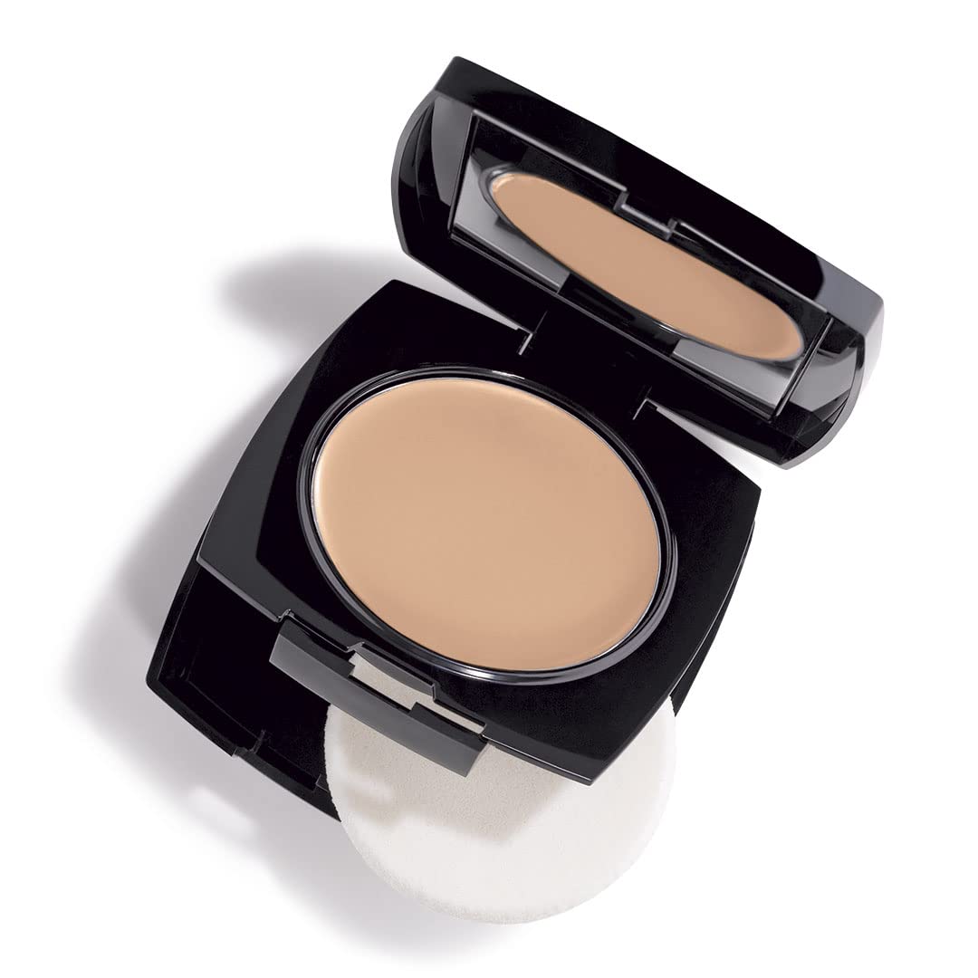 AvonTrue Flawless Cream To Powder Compact 3-in-1 Concealer, Foundation & Powder Porcelain - True Blue IQ Colour Technology