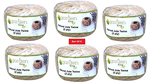 GARDEN KING Natural Jute Rope (Set of 6, 120 Meter, 2 Ply)