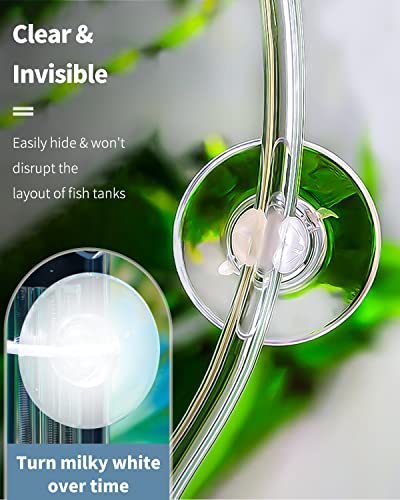 Image of Pawfly 40 Pack Aquarium Suction Cups with Clips and Adjustable Zip Ties Cables Fish Tank Tools for Binding Moss Holding Airline Tubing Decorations Shrimp Nests and Reptile Hammocks