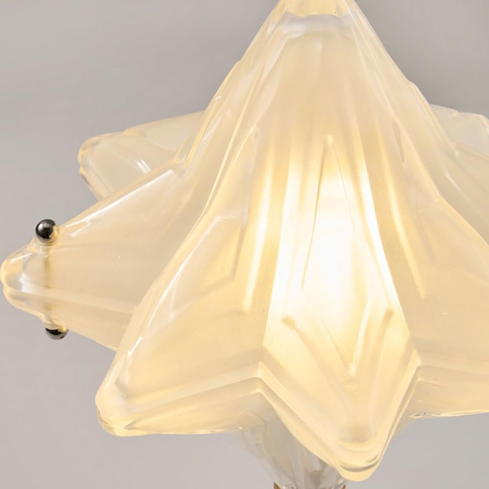Lampka biurkowa Lampa stołowa w kształcie gwiazdy do salonu, szklana, atmosfera, stolik nocny, sypialnia główna Lampka nocna