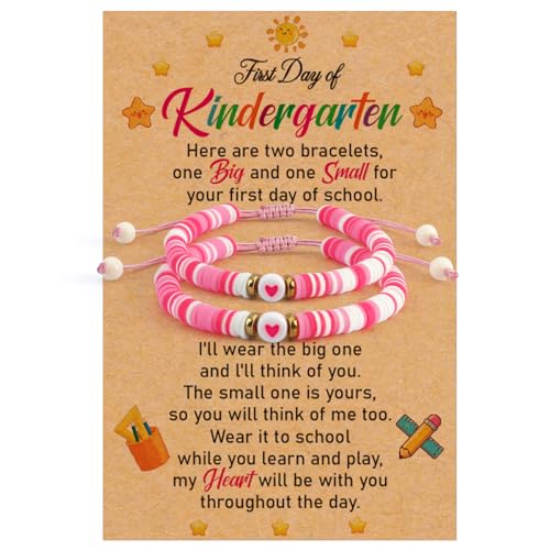 Image of Back to School Mother Daughter Bracelets Kindergarten Daycare 1st Grade 2nd Grade School Gifts First Day of Preschool