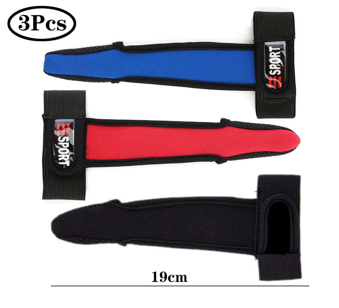 Oupados 3x Ein-Finger-Angelhandschuhe - Fingerschutz Grau Weiß