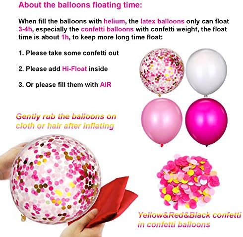 Miniatura 3 de TecUnite - 80 globos de látex de 12, diseño de confeti, globos metálicos, para fiestas de Navidad, Halloween, San Valentín, 4 de Julio, boda,