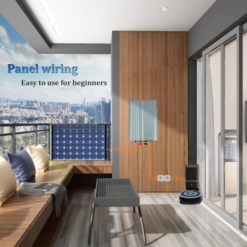 Y&H 500W Solar Wechselrichter,MPPT Grid-Tie Mikro,AC230V Ausgang,Solar Netzgekoppelter Wechselrichter für Solarpanelen,12V Batterieentladung,30W-250W Einstellbare