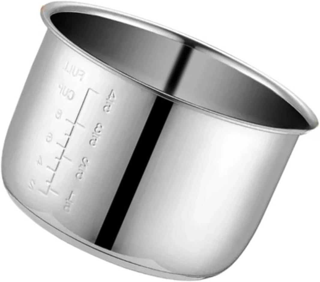 4L Electric Pressure Cooker Liner, Multifunctional Rice Cooker Inner Bowl Parts, 4L Stainless Steel Pressure Cooker Inner Core Accessories,