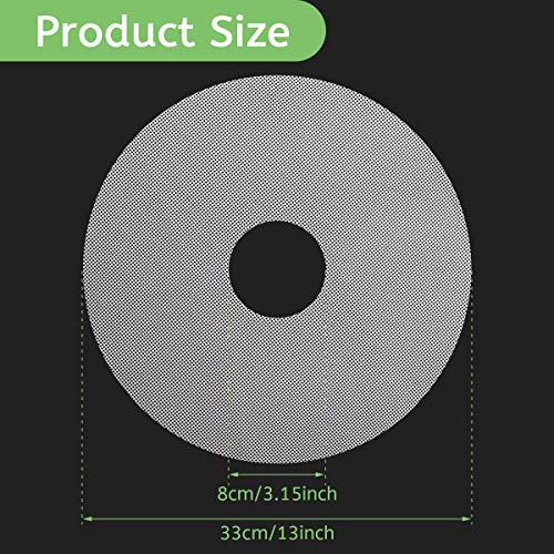 Coitak 6 Pcs Round Dehydrator Sheets, Non-Stick Silicone Fruit Dehydrator Mats, Reusable Baking Mat For Fruit Dryer, 13" Diameter #TOP1
