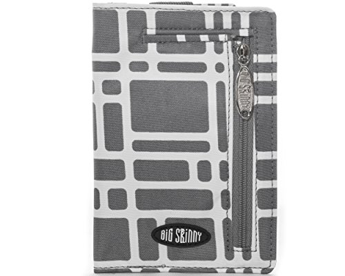 Big Skinny Women's Plus Size myPhone Bi-Fold Slim Wallet, Holds Up to 20 Cards, Graphite Cobble