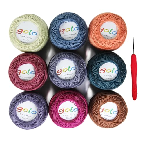 golo Crochet Thread Size10 Embroidery Thread 10g...