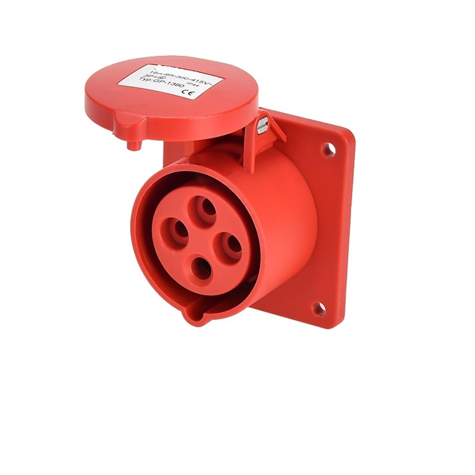 Conector Industrial y de Enchufe Trifásico 3 núcleos 4P5 Orificio 16A/32A Impermeable No a Prueba explosiones IP44(4P16A IP44 Dark Straight Seat GP)