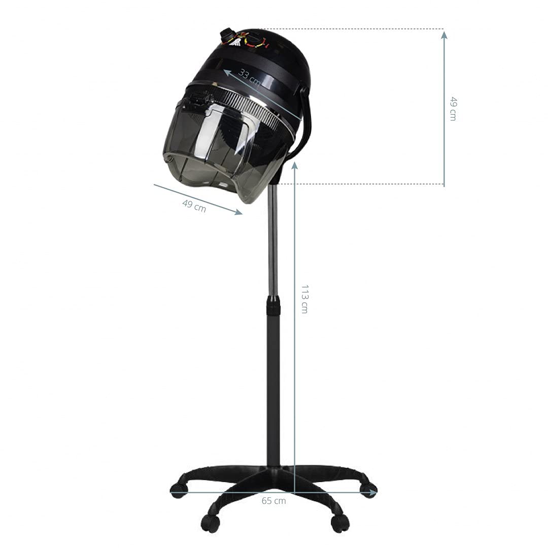 GABBIANO Secador de pie 1600 UNA VELOCIDAD NEGRO