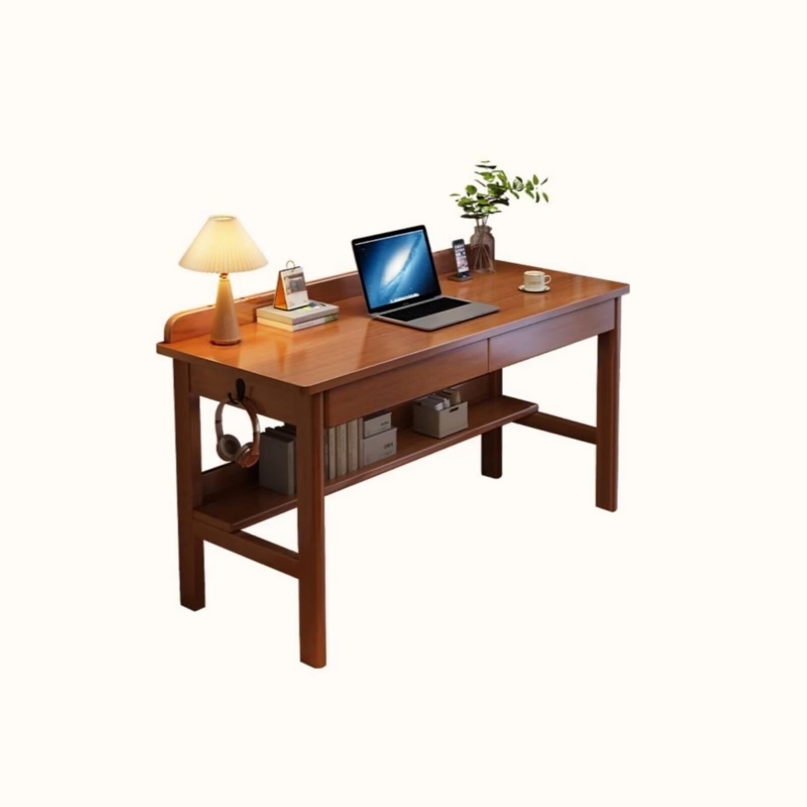 Amazon | SwiftLink デスク パソコンデスク 木製 引き出し付き 側面