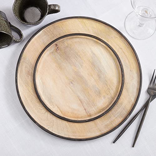 Platos Decorativos de Madera Juego de 4 miniatura 4