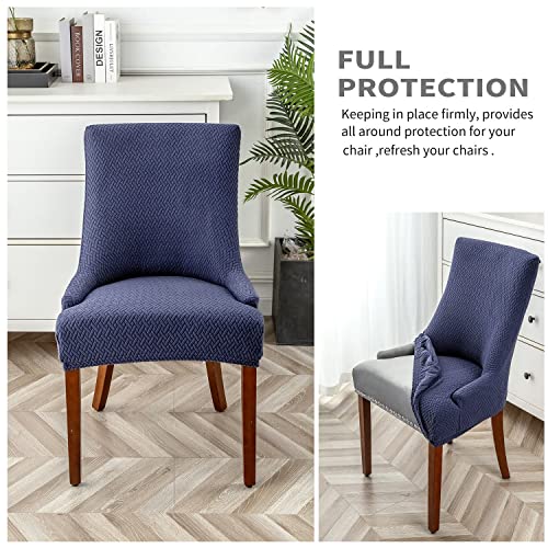Wingback Dining Chair Covers, High Stretch Wing Chair Slipcover Chair Protector Seat Cover - Image 3