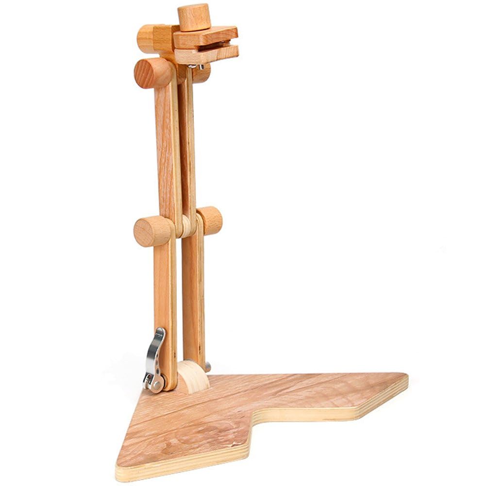 Soporte para bastidor de bordado de madera, soporte ajustable para manualidades, mesa de accesorios portátil, soporte multifuncional para punto de manualidades