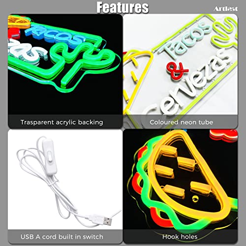 Letrero de neón Tacos & Cervezas - 36% de descuento - Image 4